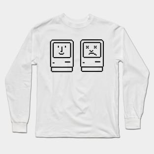 Macintosh Classic Happy and Sad Long Sleeve T-Shirt